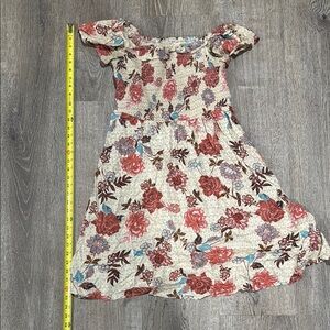 Maurices White and Pink Ruffled Off-Shoulder Sundress